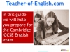Preparing for the Cambridge IGCSE English Exam Teaching Resources (slide 3/34)